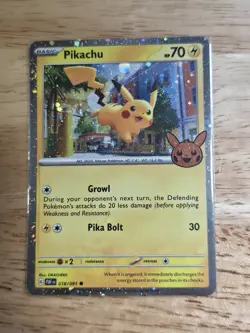 Pokemon Gengar, Pikachu, Mimikyu Cosmos Holo 2024 Trick or Trade 057/091 - Image 5