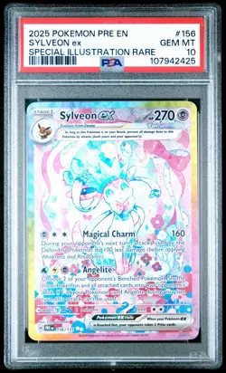 Pokemon 2025 Sylveon ex 156/131 SIR Prismatic Evolutions GEM MINT PSA 10 - Image 1