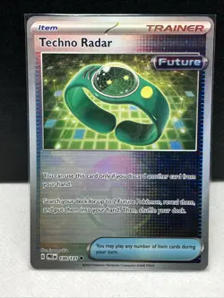 Pokemon Prismatic Evolutions Techno Radar 130/131 (Pokeball Pattern) Holo NM - Image 1