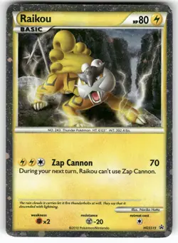 Raikou HGSS19 Cosmos Holo Black Star Promos Pokemon Moderately Played - Image 1