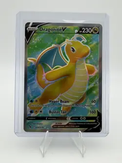 Pokemon TCG Dragonite V Full Art 076/078 Pokemon GO Ultra Rare Holo 230 HP - Image 1