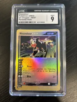POKEMON 2003 EX DRAGON HOUNDOUR REVERSE HOLO 59/97 CGC 9 MINT - Image 1