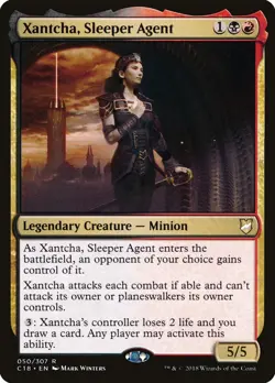 MTG Magic the Gathering Xantcha, Sleeper Agent (50/358) Commander 2018 MP - Image 1