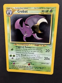 Pokemon Crobat Double Holo ERROR Neo Revelation 4/64 NM Holographic RARE - Image 1