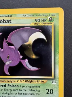 Pokemon Crobat Double Holo ERROR Neo Revelation 4/64 NM Holographic RARE - Image 4