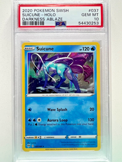 Pokemon - 2020 SWSH Darkness Ablaze Suicune - Holo #037 - PSA 10 - GEM MINT - Image 1