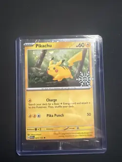 Pikachu 025/165 Pokemon Together Stamped Promo SEALED - Image 1