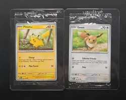 🔥 SEALED Pikachu + Eevee POKEMON TOGETHER Stamp Promos - Image 1