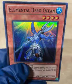 Yugioh- 1X Elemental Hero Ocean - Super - Limited - CT07-EN018 MP - Image 2