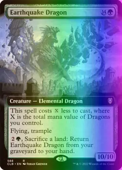 Earthquake Dragon (588/1080) Commander Legends Battle for Baldur's Gate NM FOIL - Image 1