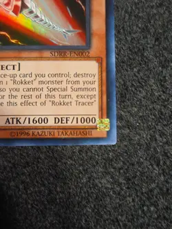*Misprint* Rokket Tracer Super Rare Structure Deck: Rokket Revolt SDRR-EN002 LP - Image 2