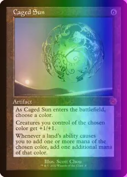 MTG Caged Sun (9/126) The Brothers' War Retro Artifacts NM FOIL - Image 1