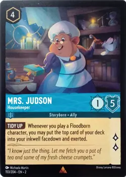 153/204 MRS. JUDSON HOUSEKEEPER RISE OF FLOODBORN RARE DISNEY LORCANA CARD - Image 1