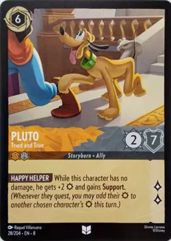 28/204 PLUTO TRIED AND TRUE EN8 UNCOMMON DISNEY LORCANA CARD - Image 1