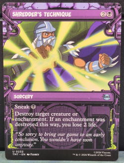 Shredder's Technique 232 SHOWCASE TMNT Teenage Mutant Ninja Turtles MTG NM Card - Image 1