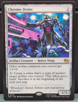 Chrome Dome 172 TMNT Teenage Mutant Ninja Turtles Card NM MTG Magic TCG Artifact - Image 1