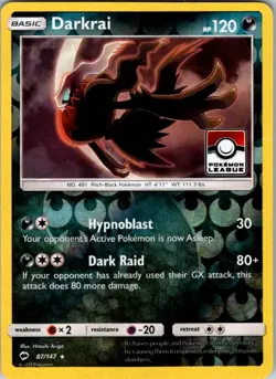 Darkrai - (Pokemon League) Promo League & Championship Cards 087/147 NM - Image 1