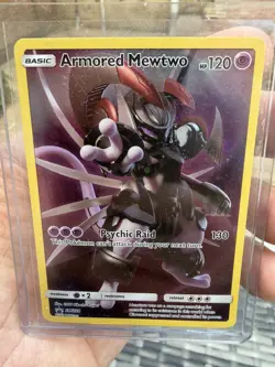 Pokemon Armored Mewtwo Holo Double Swirl Rare Black Star Promo Card SM228 NM-MU! - Image 1