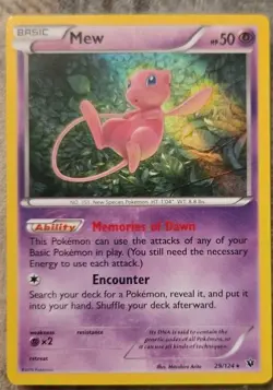 Pokemon Mew Holo Rare Basic 50HP 29/124 Fates Collide 2016 English Card - Image 1