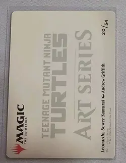 Leonardo, Sewer Samurai - Art Card (20/54) Gold-Stamped Signature NM ENG MTG - Image 2