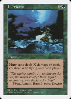 MTG Magic the Gathering Hurricane (303/460) Fifth Edition LP - Image 1