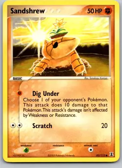 SANDSHREW 82/113 DS DELTA SPECIES POKEMON CARD TCG MP 2005 - Image 2