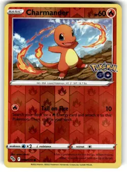 Charmander 008/078 Pokemon GO Reverse Holo Pokemon Card NM - Image 1
