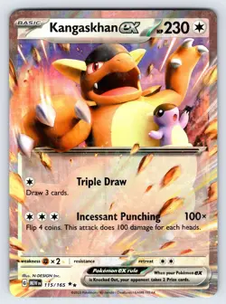 Kangaskhan ex 115/165 2023 Pokemon 151 Set Pokemon Card TCG Ultra Holo Rare - Nm - Image 1