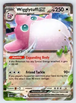 Wigglytuff ex 040/165 2023 Pokemon 151 Set Pokemon Card TCG Ultra Holo Rare - Nm - Image 1