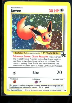Eevee 11/53 WOTC Promo Pokemon Card Holo Rare NM w/Swirl - Image 1