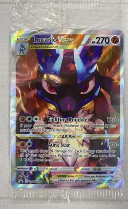 Lucario VSTAR SWSH291 Crown Zenith ETB Promo Pokemon Card English - SEALED - Image 1