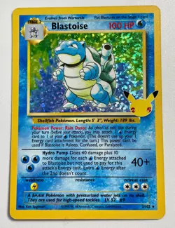 Pokemon Blastoise 2/102 Celebrations Base Set Holo Rare Holo 100 HP Card - Image 1