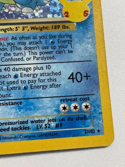 Pokemon Blastoise 2/102 Celebrations Base Set Holo Rare Holo 100 HP Card - Image 2