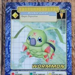 NM Wormmon BO-110 Digimon Vintage 2000 Bandai Digi Battle Trading Card Series 3 - Image 1