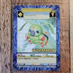 NM Wormmon BO-110 Digimon Vintage 2000 Bandai Digi Battle Trading Card Series 3 - Image 2