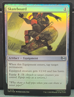 Skateboard U 0178 FOIL TMNT Teenage Mutant Ninja Turtles Uncommon NM Card Game - Image 1