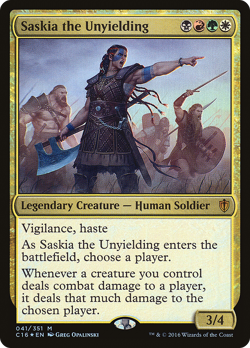 Saskia the Unyielding #41 (Foil) (MP) Commander 2016 C16 Magic MTG - Image 1