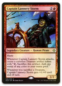 Captain Lannery Storm #136 (Foil) (LP) Ixalan XLN Magic MTG - Image 1
