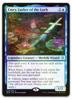 Emry, Lurker of the Loch #43 (Foil) (NM) Throne of Eldraine PPELD Magic MTG - Image 1