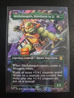 Michelangelo, Weirdness to 11 (Borderless) TMT 0214 Rare Legendary Creature - Image 1