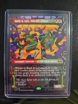 MTG Raph & Leo, Sibling Rivals (Showcase) TMT 0249 Rare Legendary TMNT - Image 1