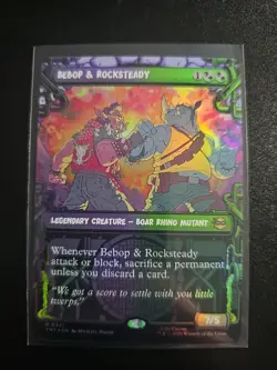 MTG Bebop & Rocksteady (Showcase) FOIL TMT 0241 TMNT Rare Legendary Creature - Image 1