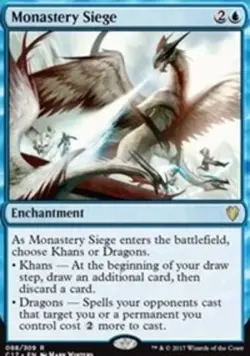 Light Play, English MTG Regular Monastery Siege Commander 2017 Magic the Gatheri - Image 1