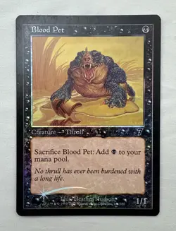 Blood Pet x1 *FOIL* MTG Seventh 7th Edition 1x Magic Damaged Light Play - Image 1