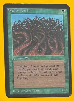 MTG WALL OF WOOD Alpha (OldManMTG 008-522) - Image 1