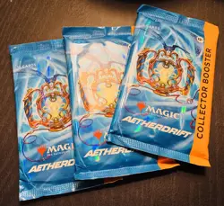 2025 Factory Sealed Magic The Gathering MTG Aetherdrift Collector Booster 3packs - Image 1