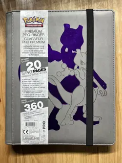 New Pokemon Ultra Pro Mewtwo 9 Pocket Binder, Holds 360 Cards - Image 1