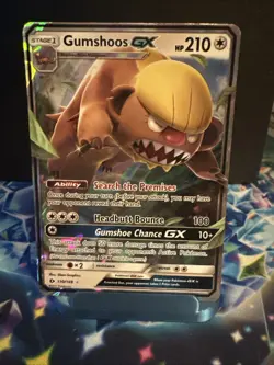 Gumshoos GX Lighly Played LP- 110/149 SM Base Set Holo Pokemon TCG - Image 1