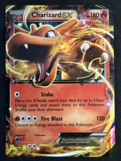 Charizard EX 11/106 Flashfire Holo Pokemon TCG LP-MP - Image 1