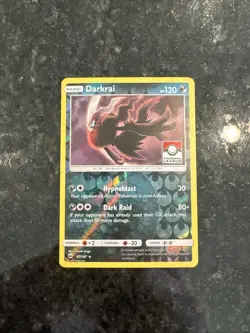 POKEMON DARKRAI 87/147 RARE REVERSE HOLO BURNING SHADOWS PROMO LEAGUE - Image 1